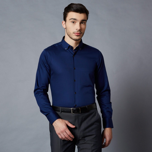 the artisan Men Solid Casual Dark Blue Shirt - Buy the artisan Men Solid  Casual Dark Blue Shirt Online at Best Prices in India | Flipkart.com